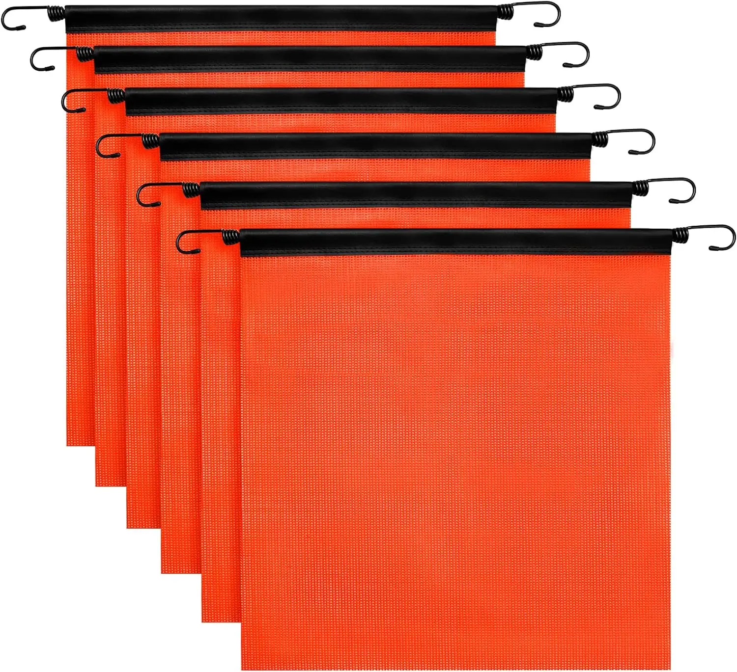 18x18 Inch Bright Orange Mesh Oversize Warning Flag and Safety Flag with Hook for truck warning safety Flag