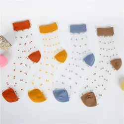Womens Sheer Socks Summer Transparent Thin Mesh Lace Elastic Jacquard Glass Socks