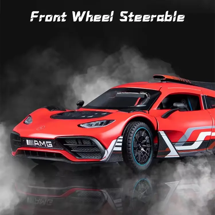 2024 New 1:24 Sports Car Model Pull Back Car Toy with Light and Sound Alloy Toys Diecast Toys Car Model for Kids