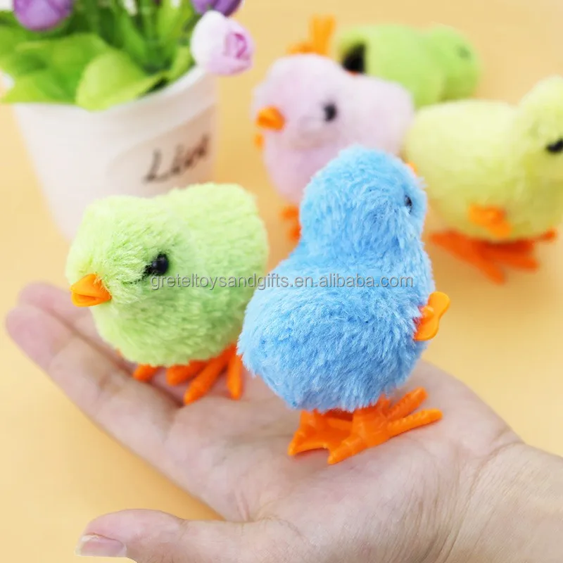 Hot Cheap Price Creative Fun Educational Wind Up Toys Clockwork Cute Chicken Plush Jumping Chick Toys