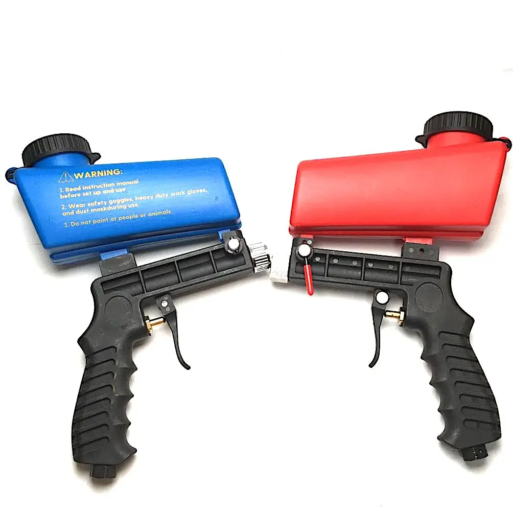 Sand Blaster Gun Kit for Air Compressor Metal Wood and Glass Portable Rust Remover Pneumatic Up to 120 PSI, Soda Blaster Machine