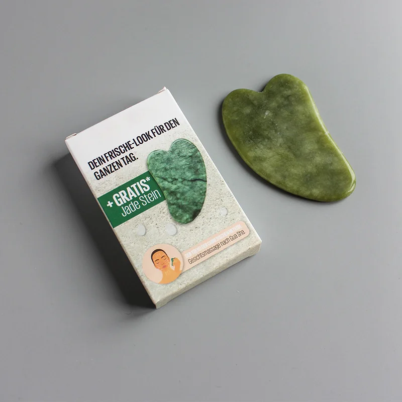 Anti Aging Facial Natural Green Jade Gua Sha Xiuyan Stone