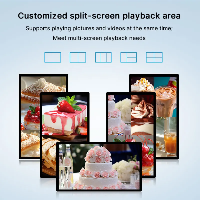 Крытый настенный 1080P медиа-плеер коммерческий Android рекламный ЖК-дисплей Digital Signage