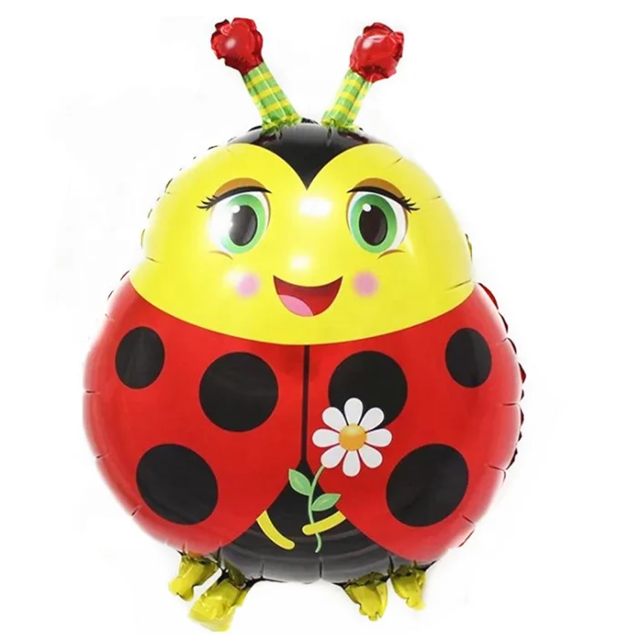 New Birthday Party Insect Series Balloon Bee Butterfly Frog Ladybug Aluminum Film Balloon Wholesale