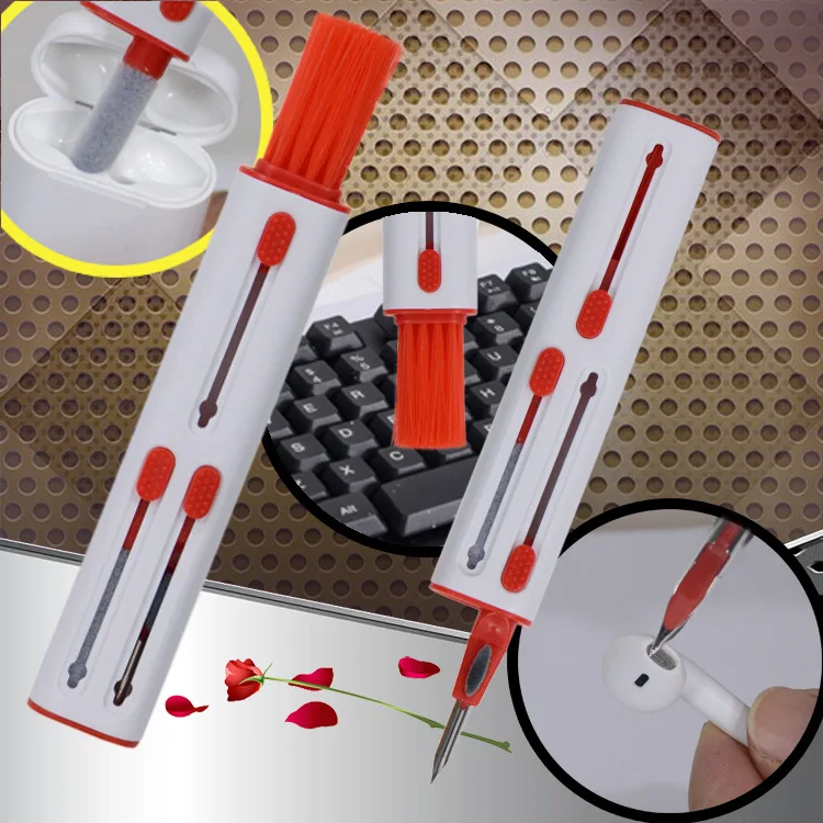 Custom multifunctional 4 in 1 Pen Keyboard Cleaning Dust wireless earphone Earbuds Pen Brush cleaner Kit for airpods