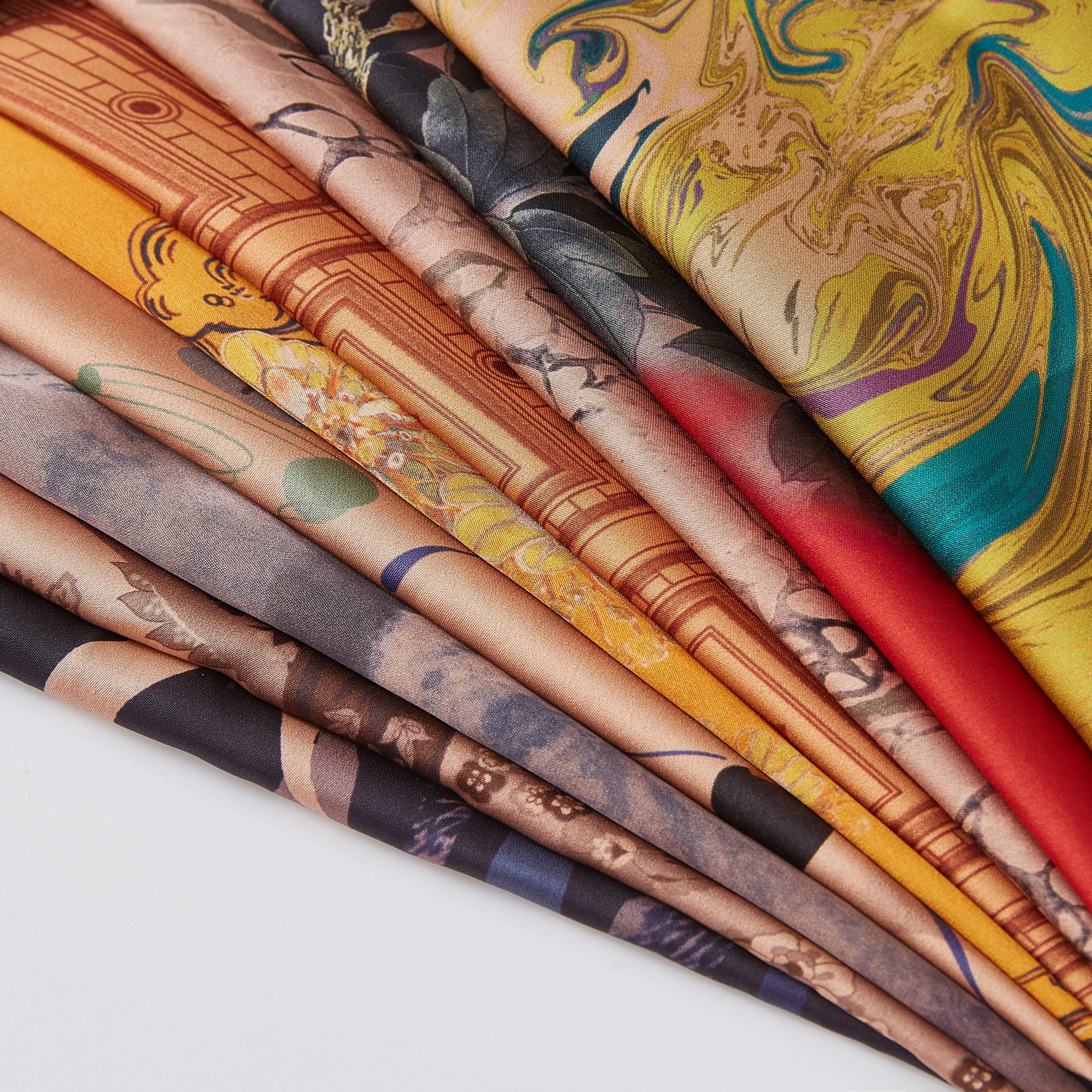 Custom digital print NO MOQ 91% Silk 9% spandex Georgette charm use pure mulberry silk fabric for dresses