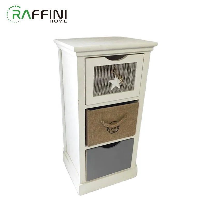 3 Drawers Cupboard Bedroom Bedside Cabinet Storage Organizer Living Room Fashion OEM Factory Custom Small Cupboards Wooden