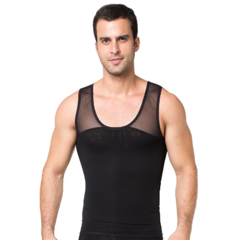 Men Slimming Body Shaper Vest - Posture Corrector, Tummy Control, and Compression Chest Corset