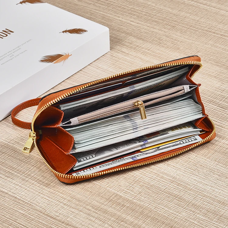 2024 New Factory Custom Carbonfiber Tassels Carbon Fiber Leather Purse Custom Money Purse