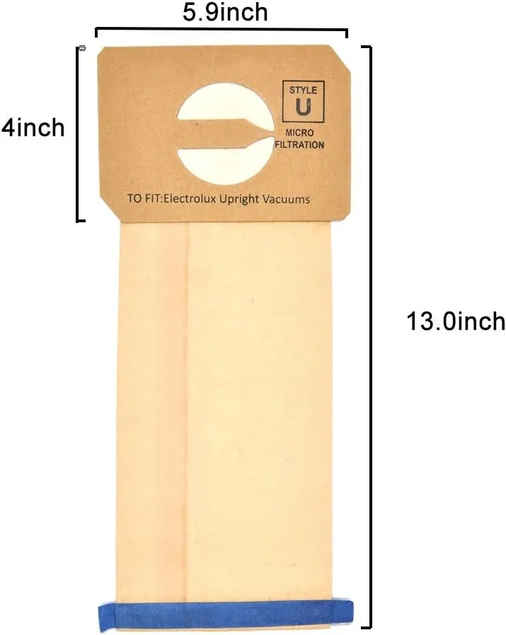Style U vacuum garbage dust bag replacement fit for  E lectrolux Upright vacuum cleaner replace 2500 3500 4000 6000