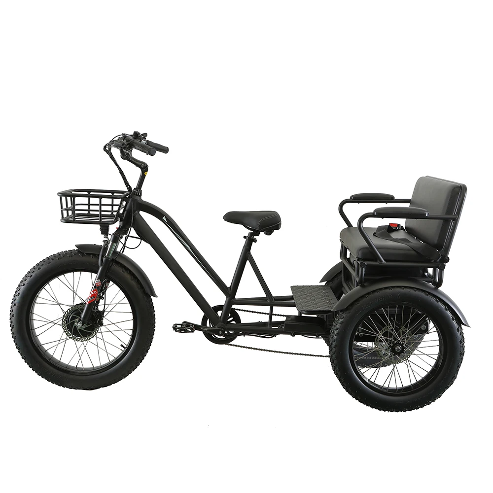 Wholesaler Adults 750w/500w Bafang Fat Tire Cargo Electric Chinese 3 Wheel Electric Bicycle