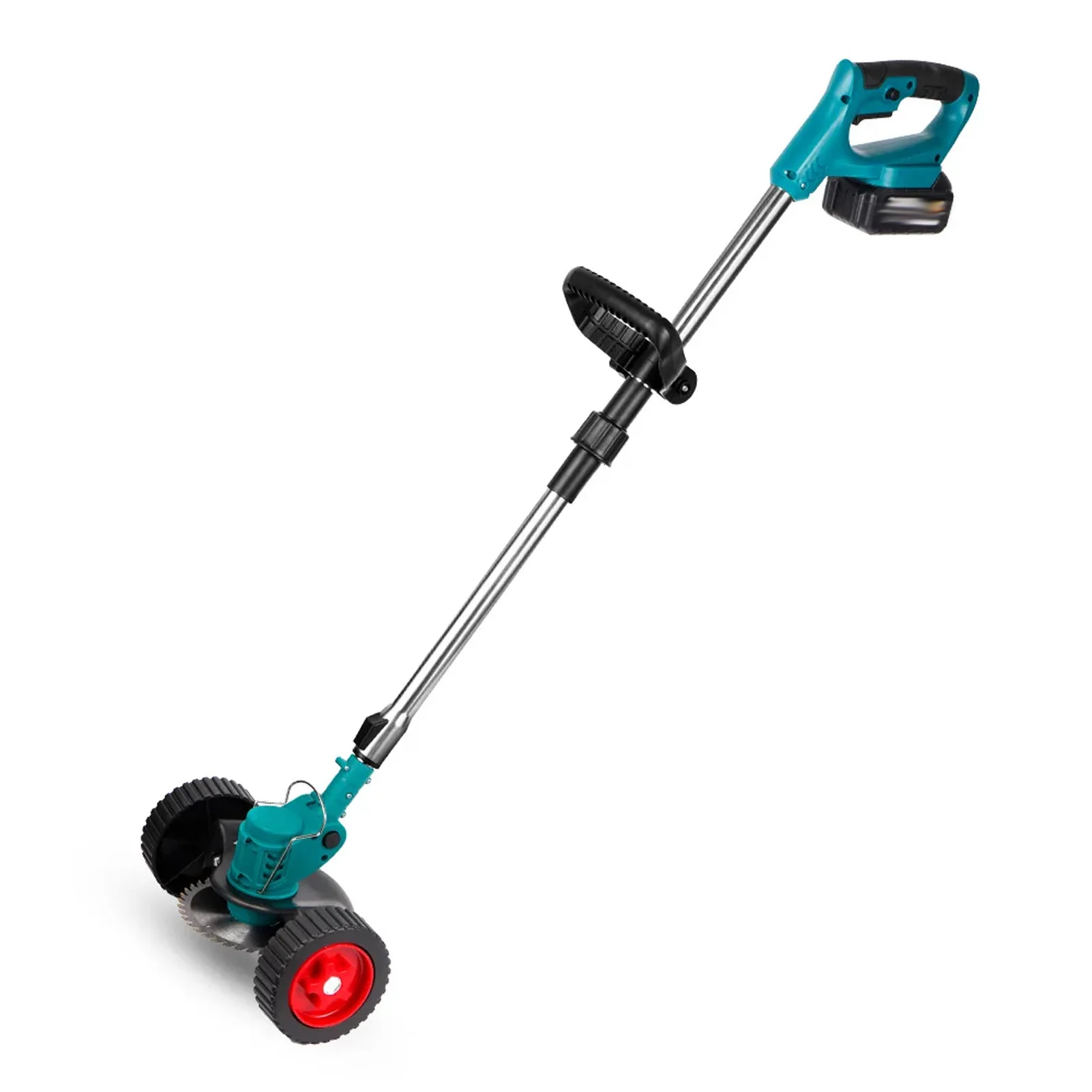 Cordless String Trimmer Electric Weed Battery Powered Wacker Cutting Tool Edger Height Adjustable Low Noise Brush Cutter
