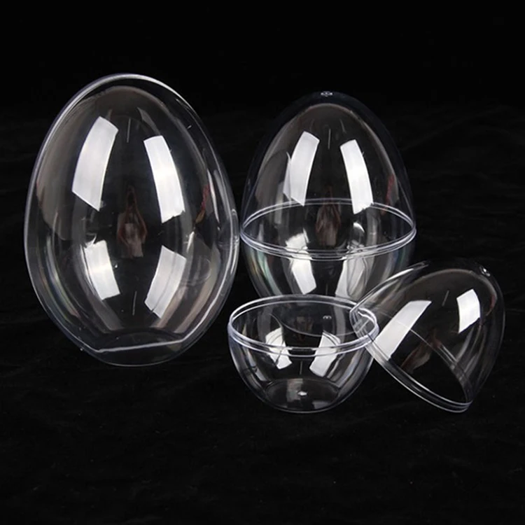 Personalized Clear Transparent Plastic Easter Egg Easter Gifts Bunny Standing Eggs Shaped Bauble Candy Box