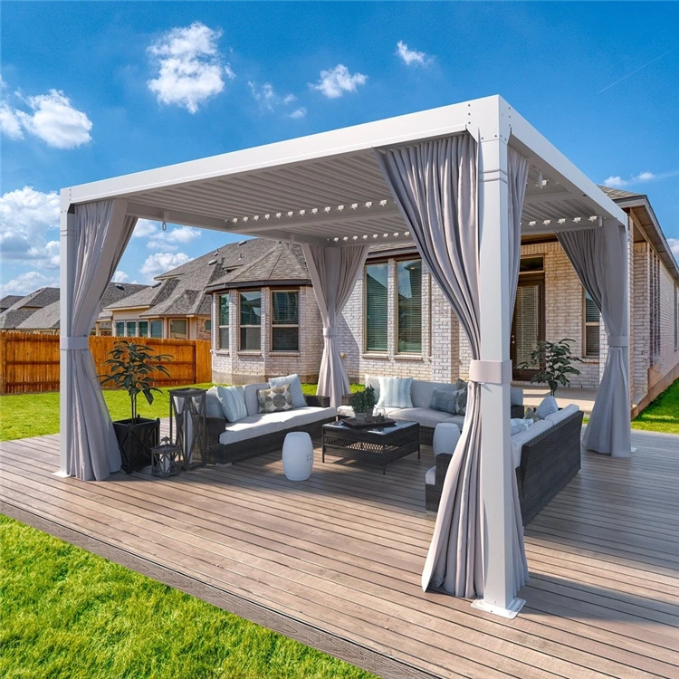 Modern Luxury Aluminum Waterproof Outdoor Louvered Pergola 3x3m