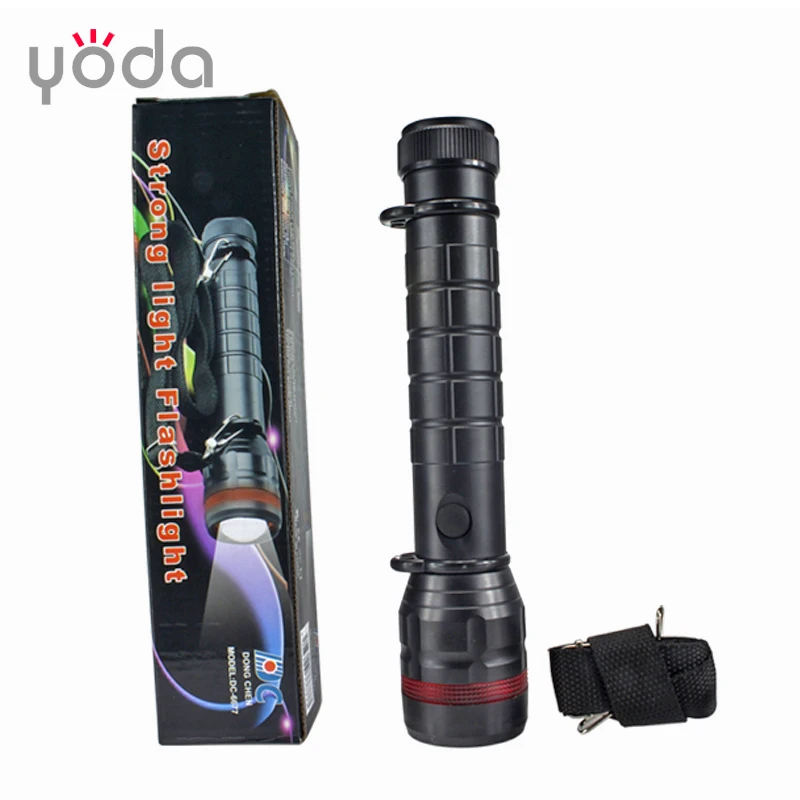 Cheap zoomable LR20 AM1 2 D size dry battery plastic led flashlight