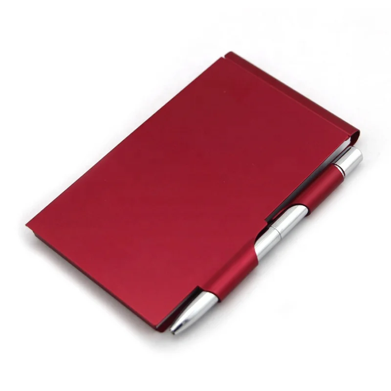 Promotional Mini Metal Cover Pocket Notebook With Pen set