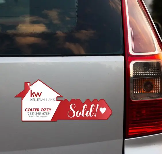 Custom House Shape Custom Real Estate Agent Advertisement Business Magnets for Fridge