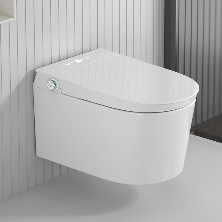 Wall hang with concealed water tank smart automatic intelligent white sensor electric toilet