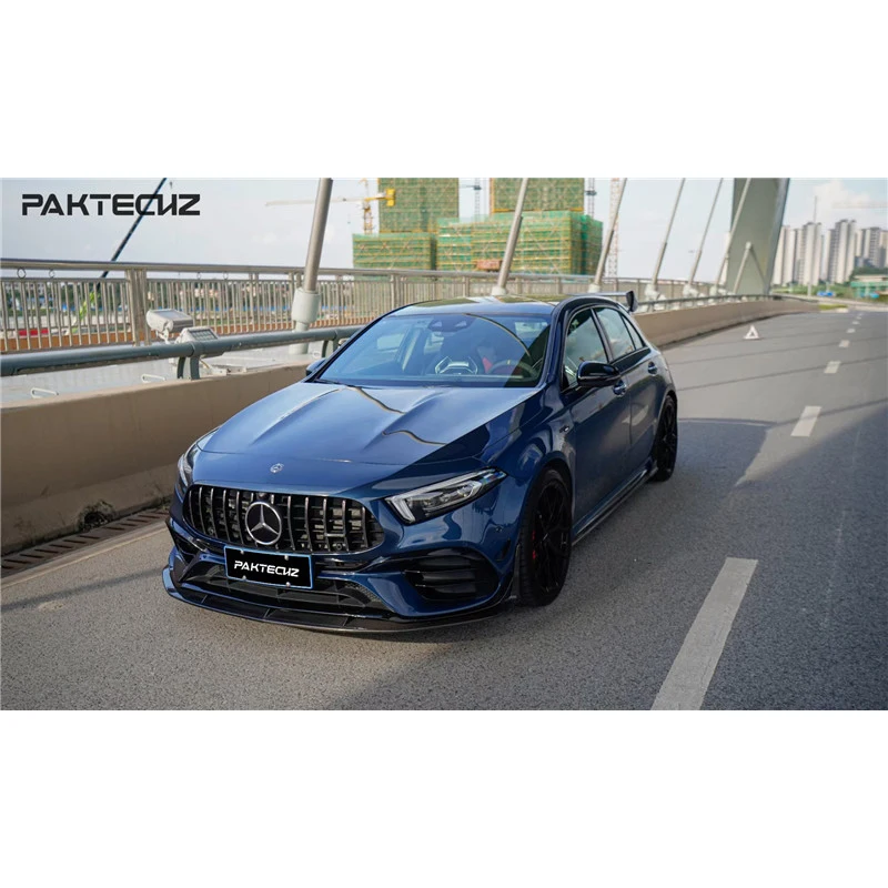 Runde For Mercedes-Benz A-Class W177 A35 A45S Upgrade Paktechz Body Kit Front Lip Tuyere Rear Diffuser Side Skirts Hood Spoiler