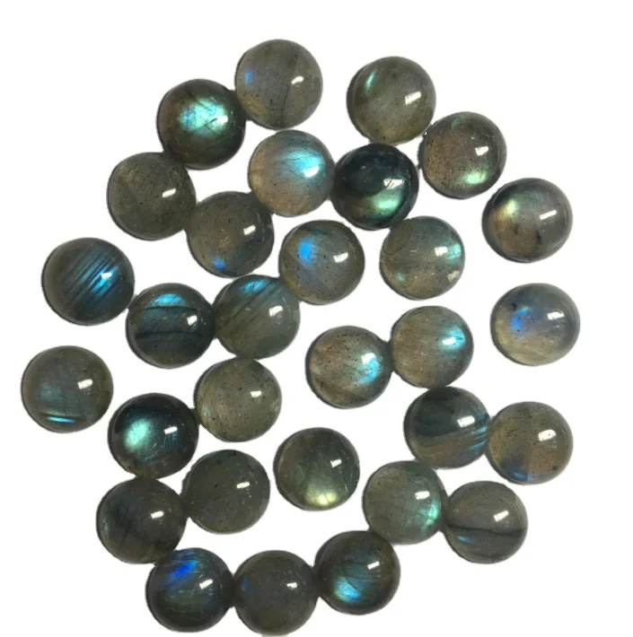Полудрагоценный круглый кабошон 10 мм, бусины из натурального синего лабрадорита