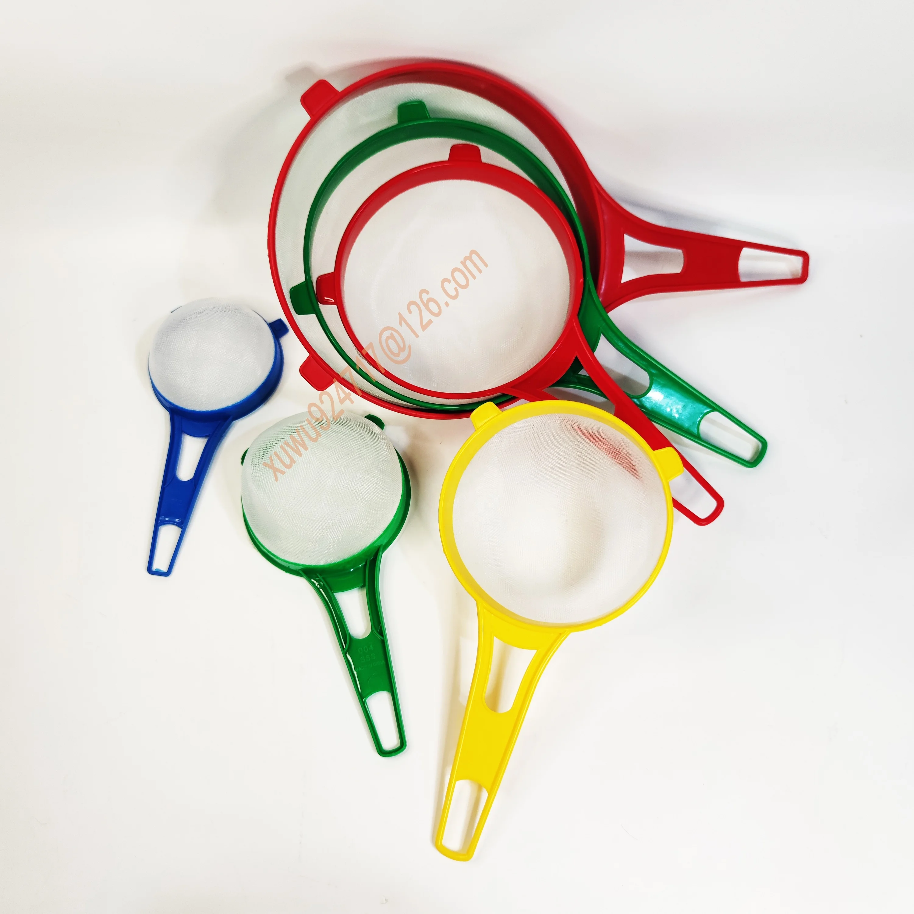 High Quality Double Net Plastic Sieves Mesh Strainer Kitchen Sink Colander Set Double Net Nylon Strainer