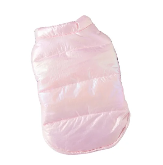 Wholesale Customizable Laser Shiny Vest Autumn Winter Pet Cotton Coat Small Dog Clothes