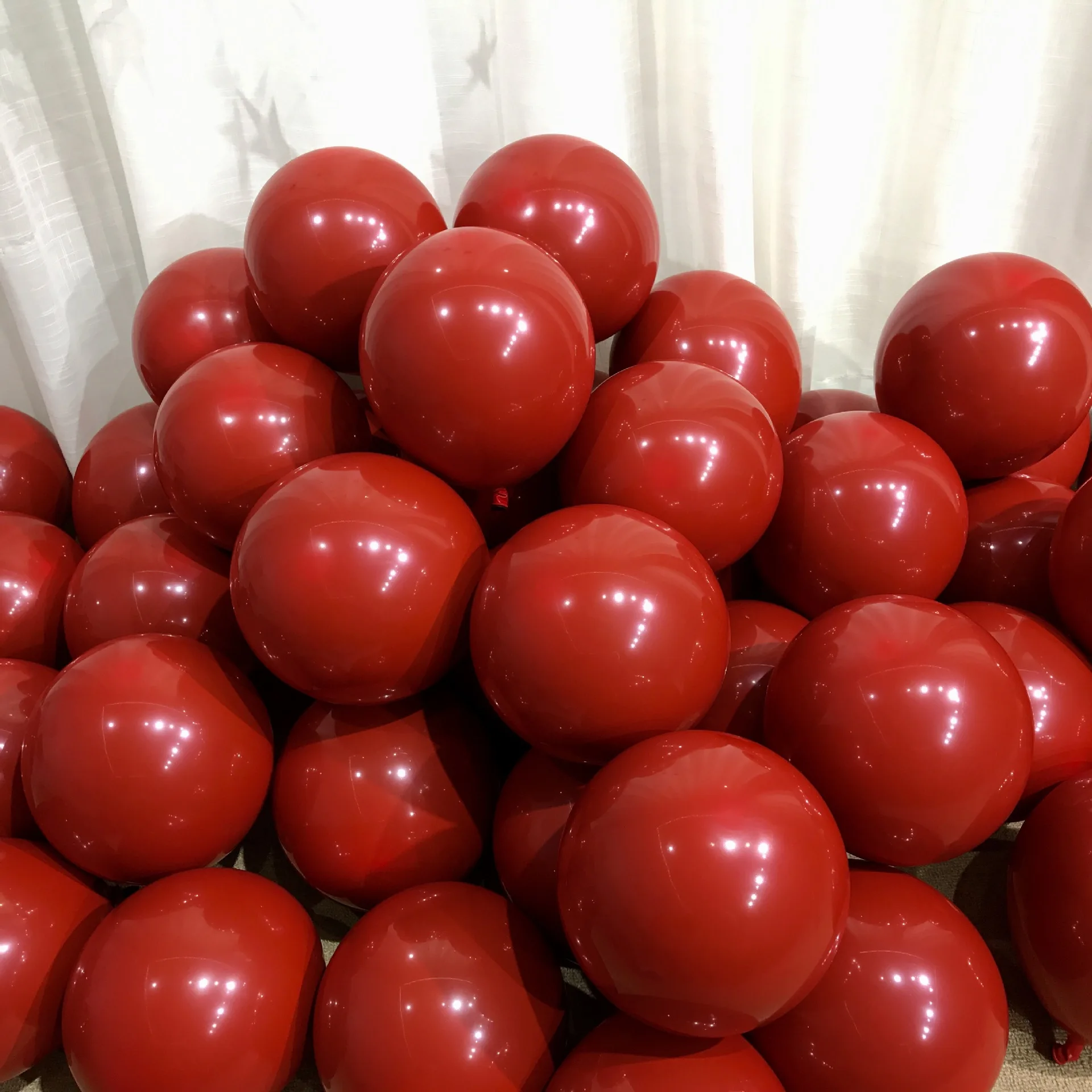 10 дюймов Круглый двойной слой Сердце Красный Гранат оптовая латексные шары у нас