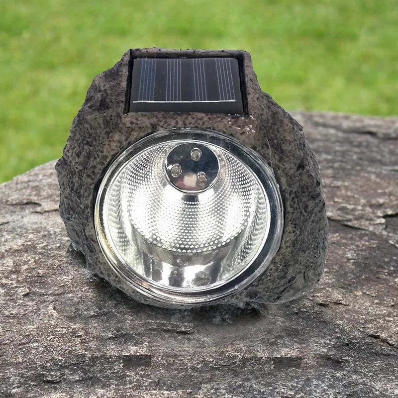 LED Solar Garden Resin Rock Stone Light Outdoor Waterproof Induction Solar Lawn Lamps LED Garden Lights