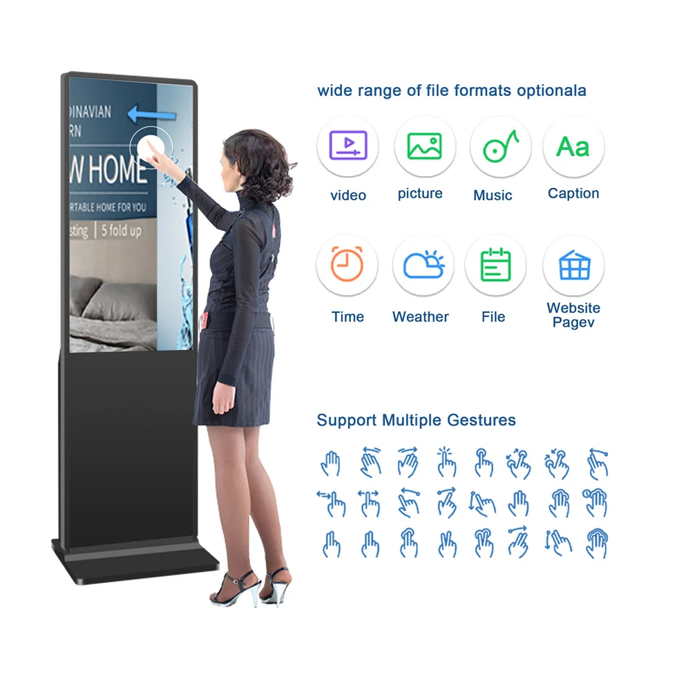 По оптовой цене Крытый 65 дюймов ЖК-экран наружной рекламы Digital Signage