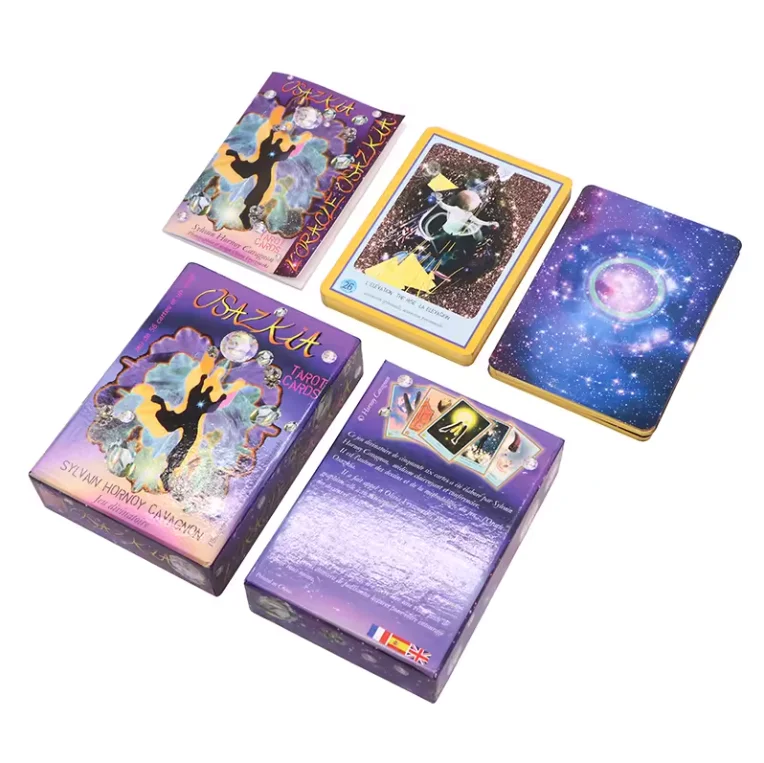 2024 Luxury Customization Exquisite Shinny Gold Foil Edge Tarot Oracle Cards Latest Styles Deck Paper Tarot Cards For Adult