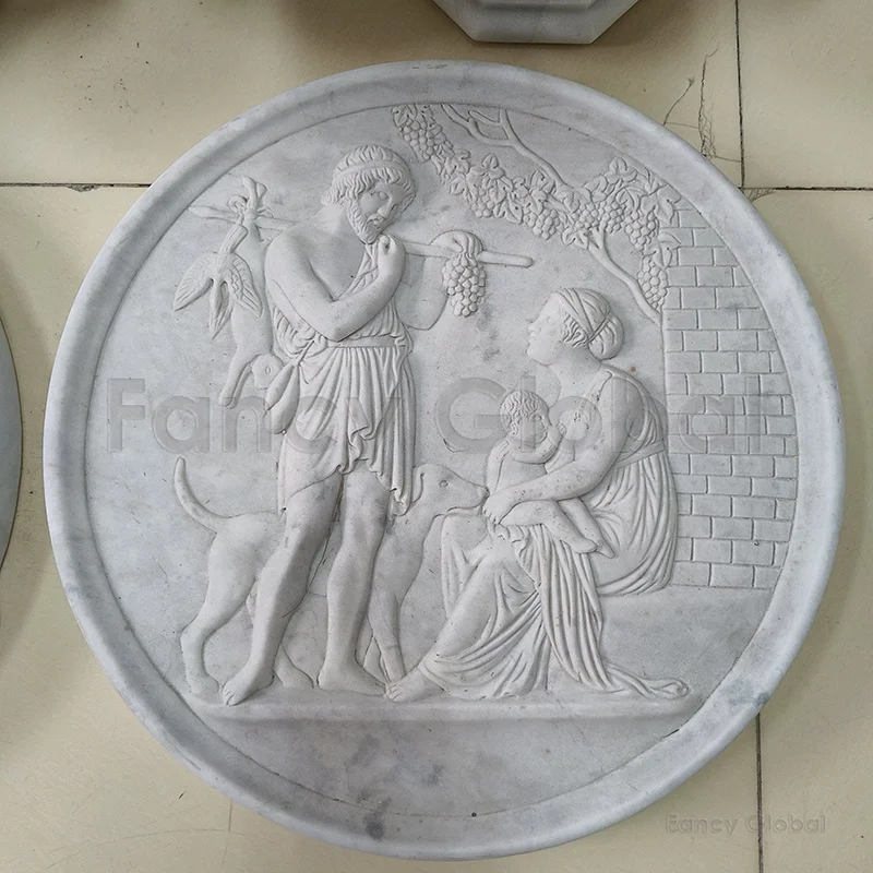 European Hand Made 3d Wall Decor Stone Marble Relief For Hotel Front Lobby