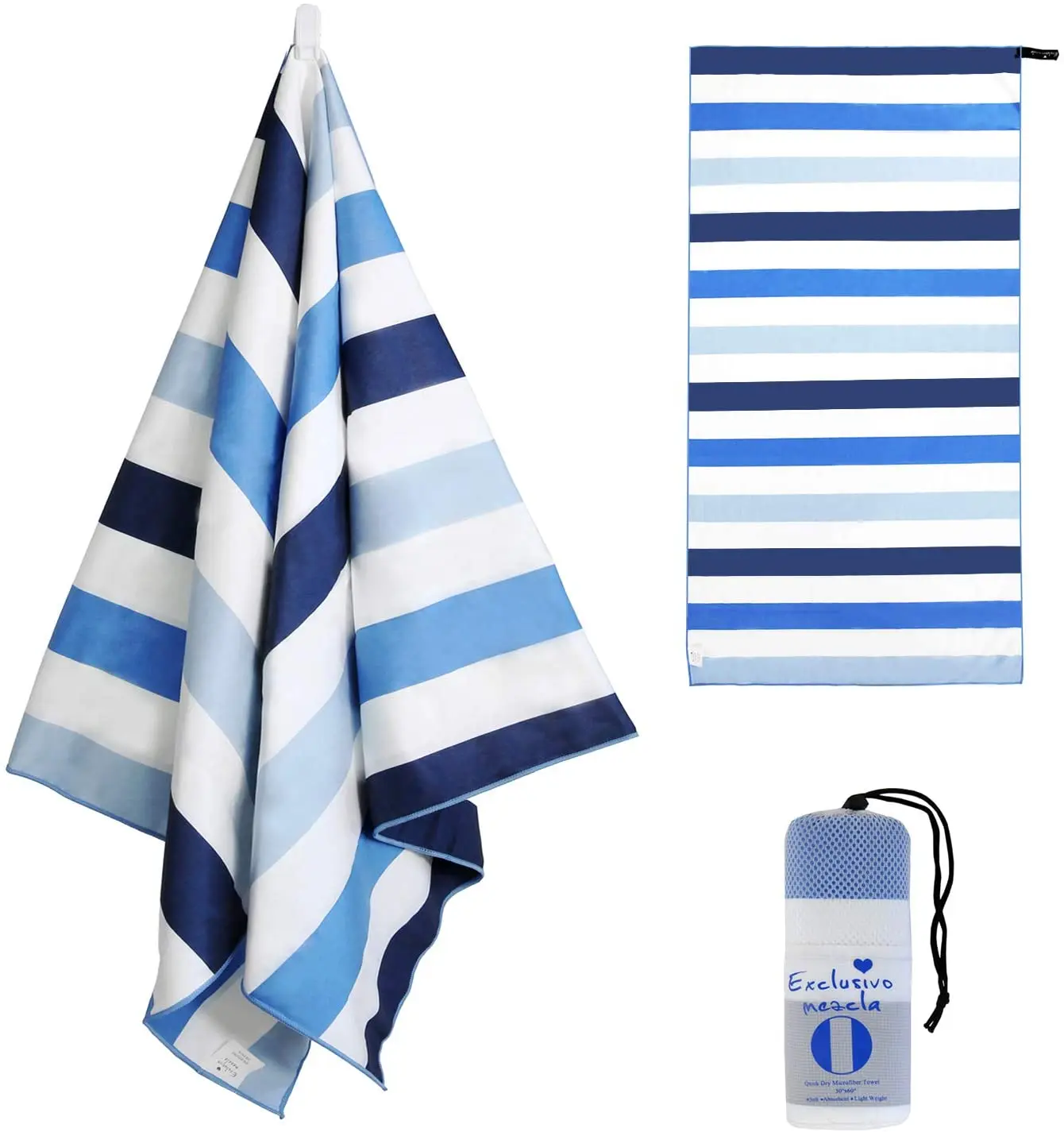 Sand Free Micro Fiber Beach Towels Hawaiian Print Sandy Free  Made From Pet Bottles