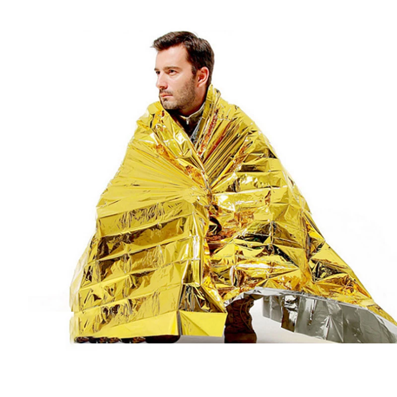 Pet gold and silver first aid blanket emergency insulation blanket sunscreen outdoor survival camping life blanket