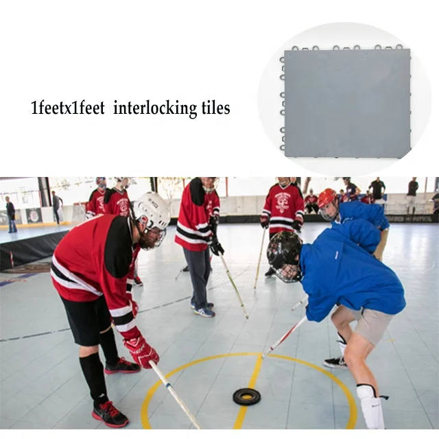Высококачественные бесплатные образцы Wanhe, 1 фут x 1 фут, полипропиленовый портативный роликовый Коньковый пол для хоккея в помещении