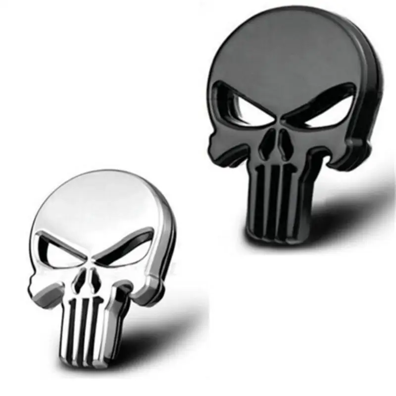 
High Quality Skull Pattern 3d Car Decals Stickers Decoration Metal Stickers For Cars 