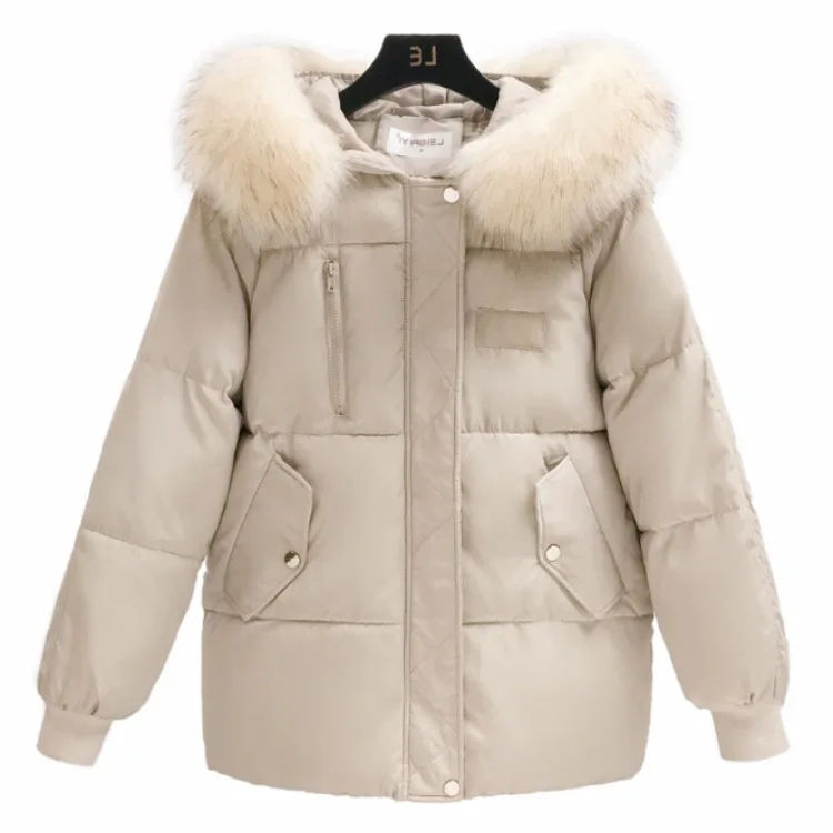 Wholesale price ladies winter down jacket high quality new warm short down jacket for women fashion loose hooded down jacket