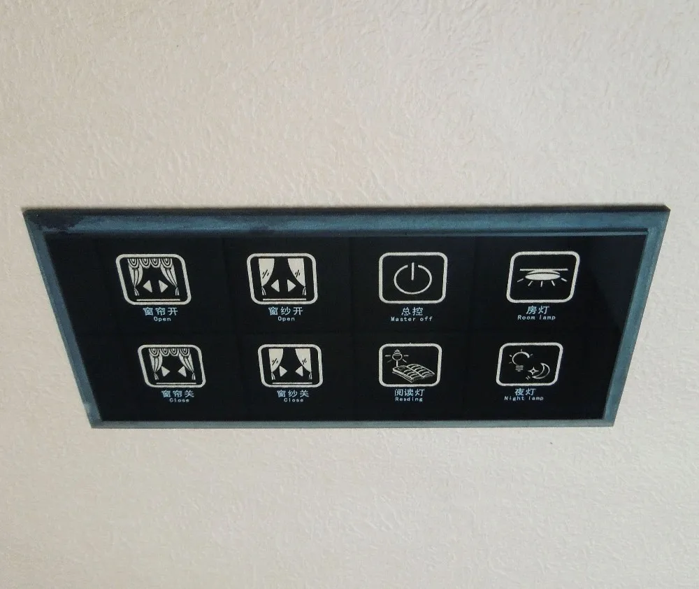 
Customized smart table top silk screen decoration control switch panel 