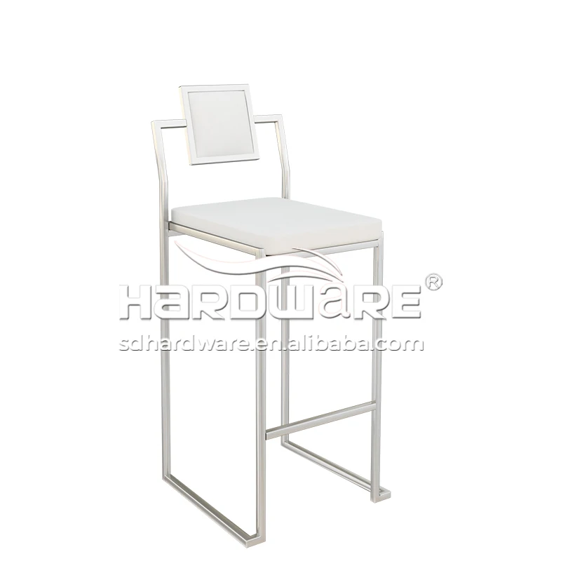 Cheap Metal Luxury High Home Leather Bar Stools With Back For Kitchen Modern