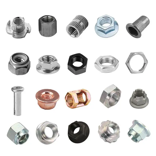 insert steel metal lock custom non standard stainless carbon steel brass aluminum material m2 m3 m4 m5 m6 m7 m8 m9 m10 m12 nut