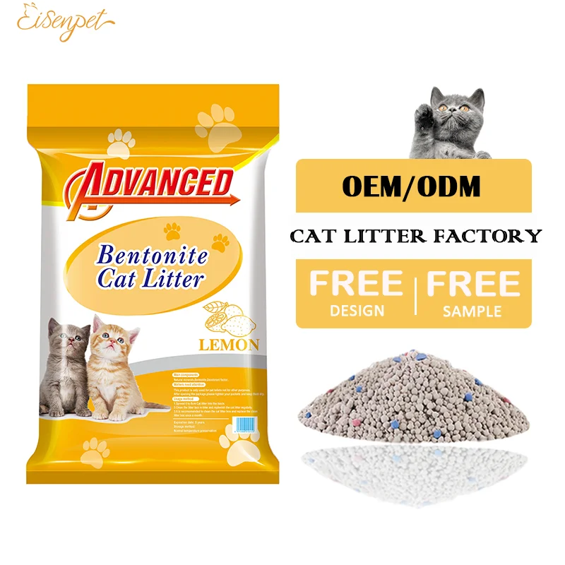 Best Selling Products 2024 Clump Cat Litter Super Absorbent Dust Free Clumping Bulk Bentonite Cat Litter Sand Factory Wholesale