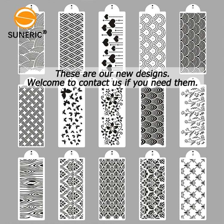 Wholesale cake toppers decorating stencils supplies letter alphabet text baking stencil for cake