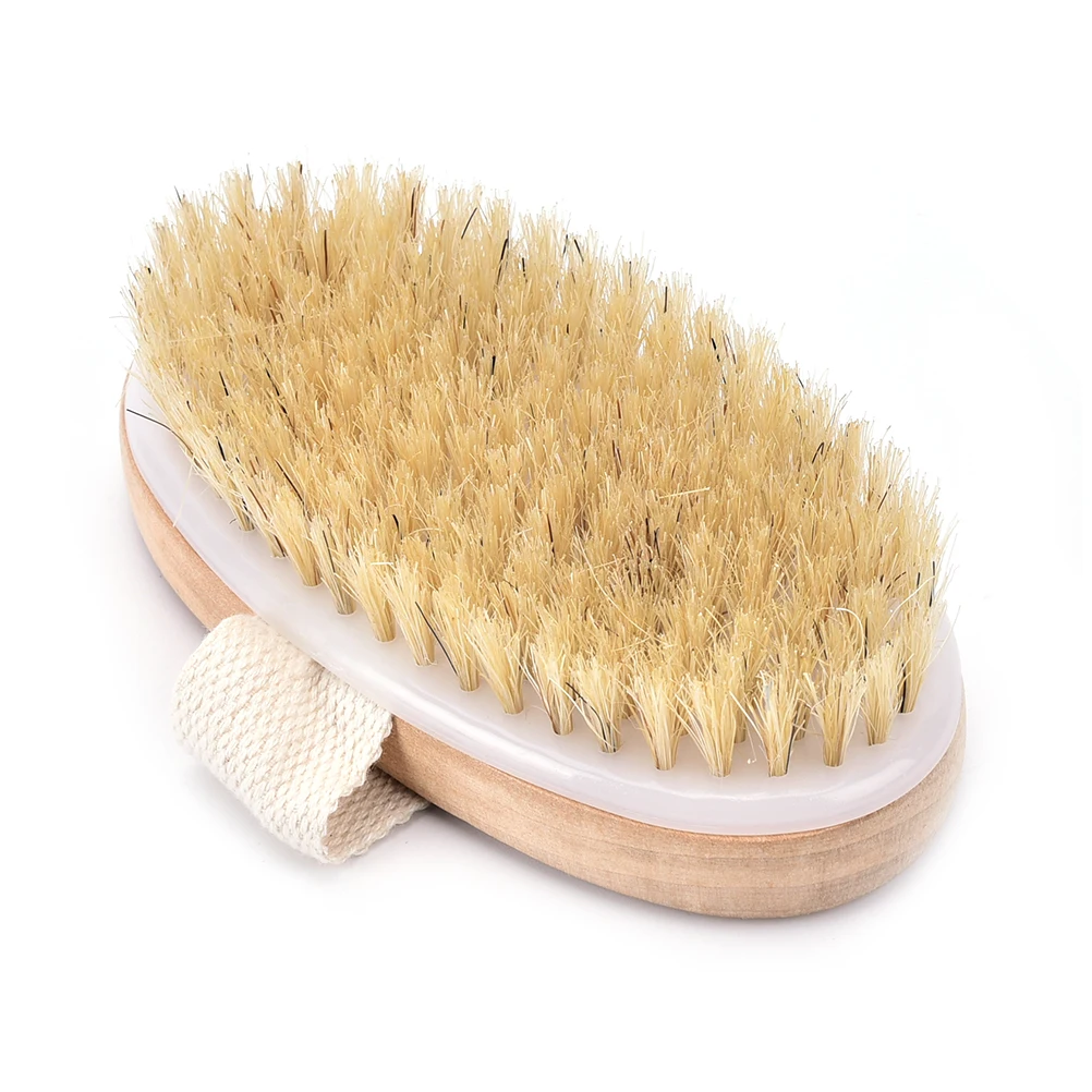 Factory hot sale handle bath bristle brush/bath brush/rub bath rub back brush dry brush through meridian bristle brush
