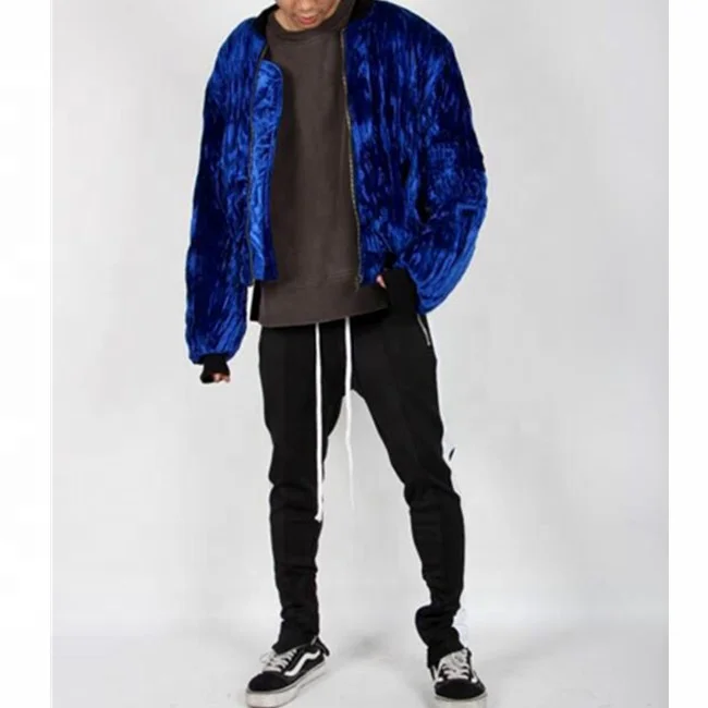 OEM custom label high quality dropshipping stock mens velvet jacket