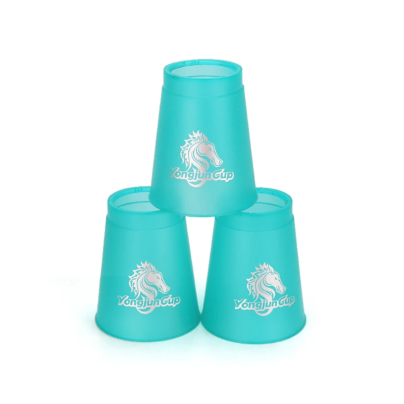 Yongjun High Quality Plastic Training Stack-cups Large Hole Stack Cups Speed Cups Game With Printing OEM Design