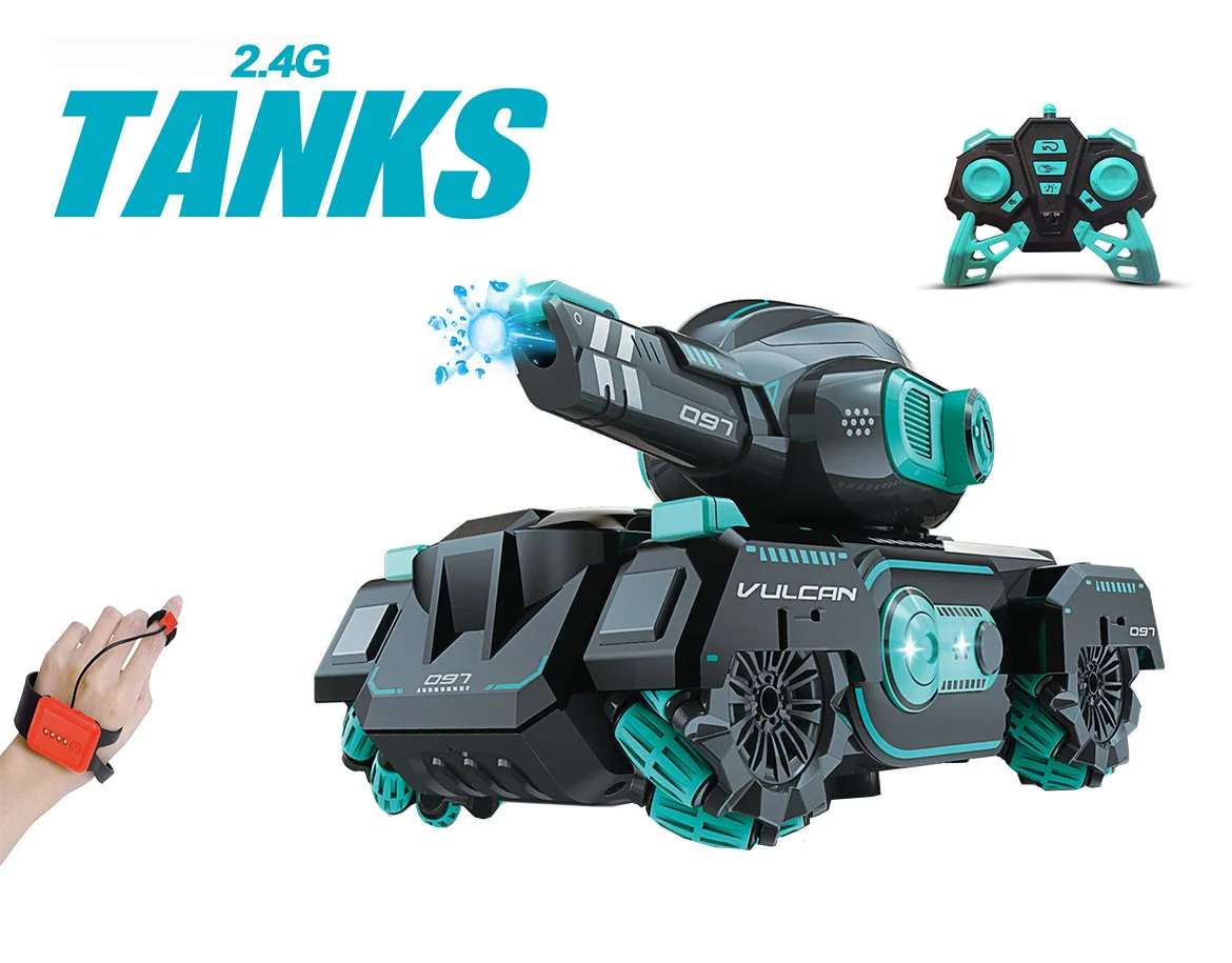 Remote control tank toy car stunt car Off-road four-wheel drive water bomb gesture sensing children on the chariot