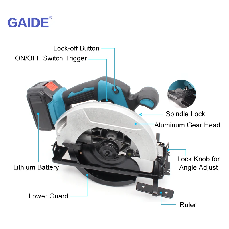 GAIDE cordless brushless circular saw machine