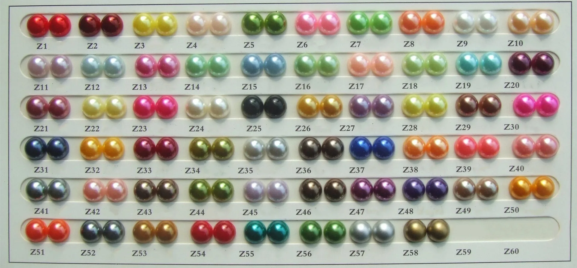 Sew-on 58 Colors 3mm 4mm 5mm 6mm ABS Pearl Plastic Perforated Round Pearl For Garment Decoration