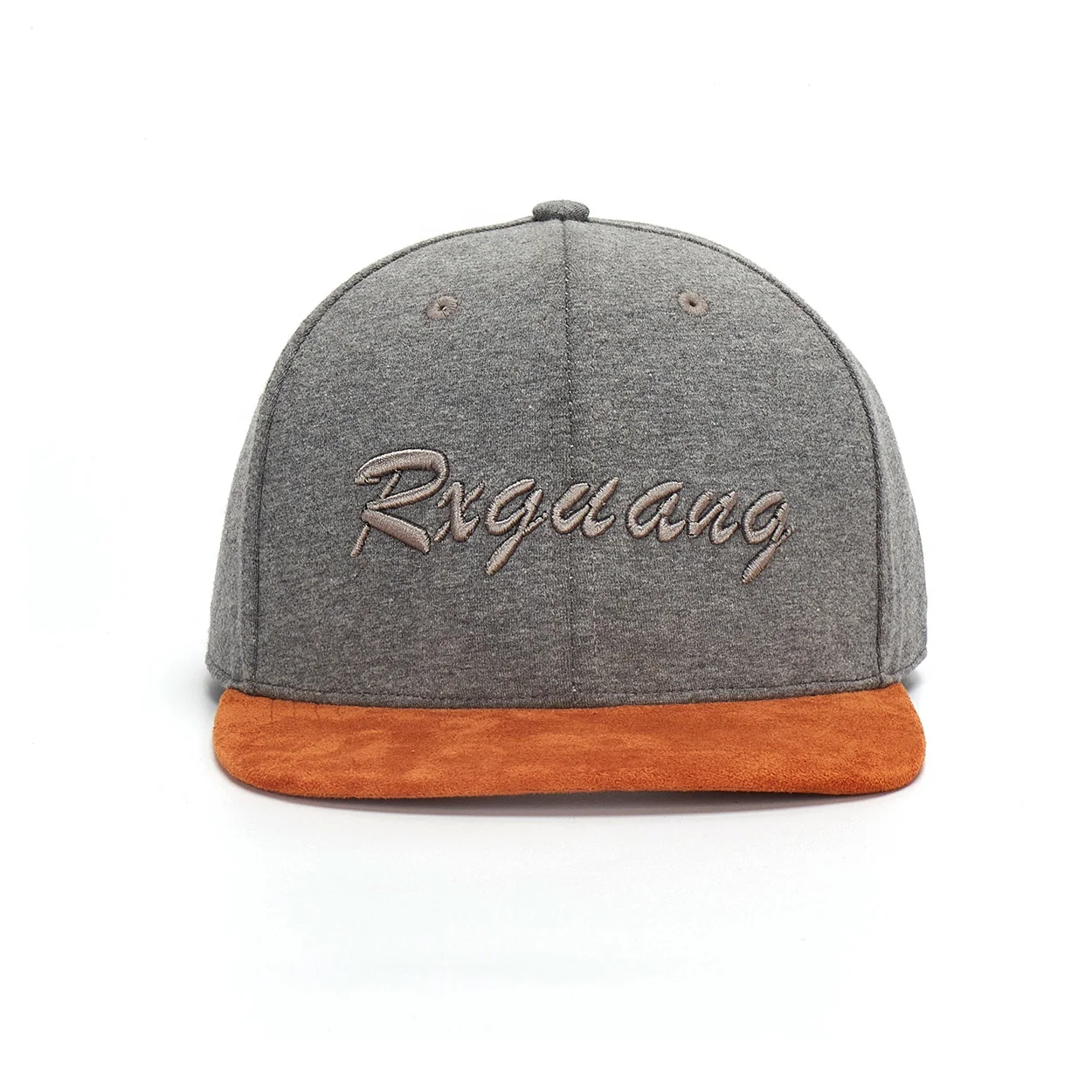 Brand Trendy Adjustable Hip Hop 6 Panel Suede Flat Brim Cotton Sun Hat Custom 3D Embroidered Snapback Caps Hats