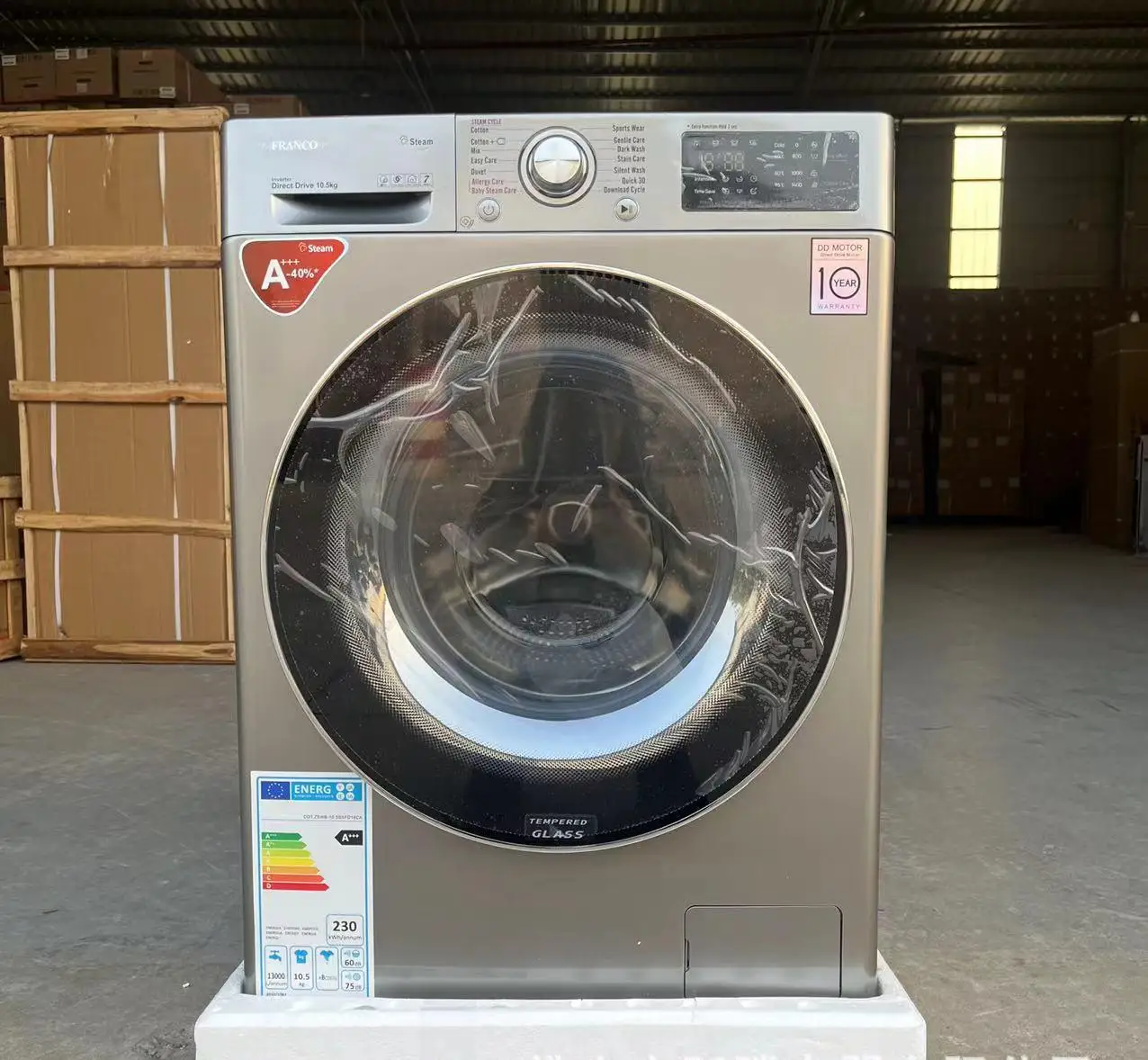 Drum washing machine, 10kg front door automatic professional whirlpool efficient washing drum washing machine