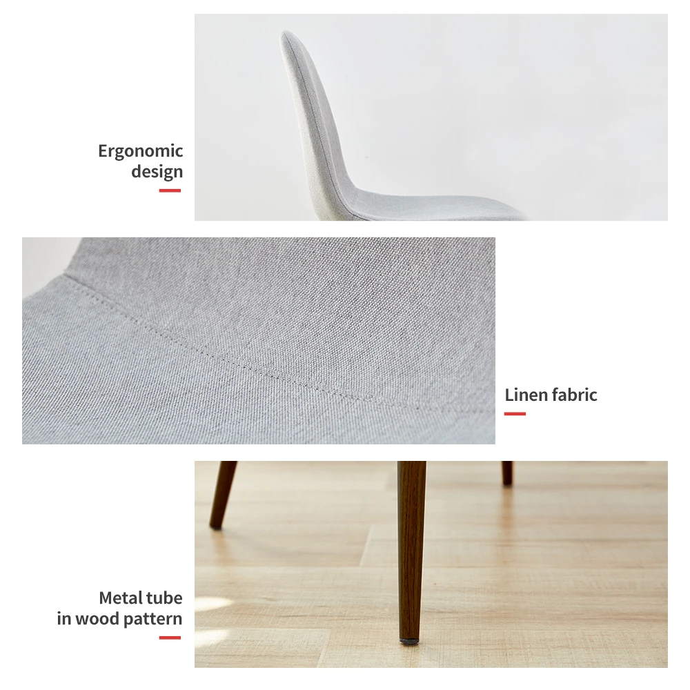 Dropshipping Agent Home Furniture Custom Dining Room Restaurant leather Dining Chair Fabric Dine Chair Metal Leg Dining Chairs